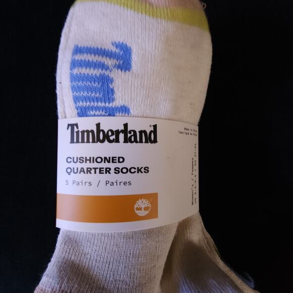 New Timberland Women Cushioned Quarter Socks 5 Pairs Size 6.5 - 9.5 Multicolor - Picture 3 of 5